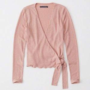 Pink Abercrombie wrap long sleeve